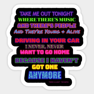 TAKE ME OUT TONIGHT Sticker